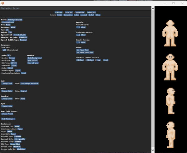 Character Creation - Aurora Information Uplink